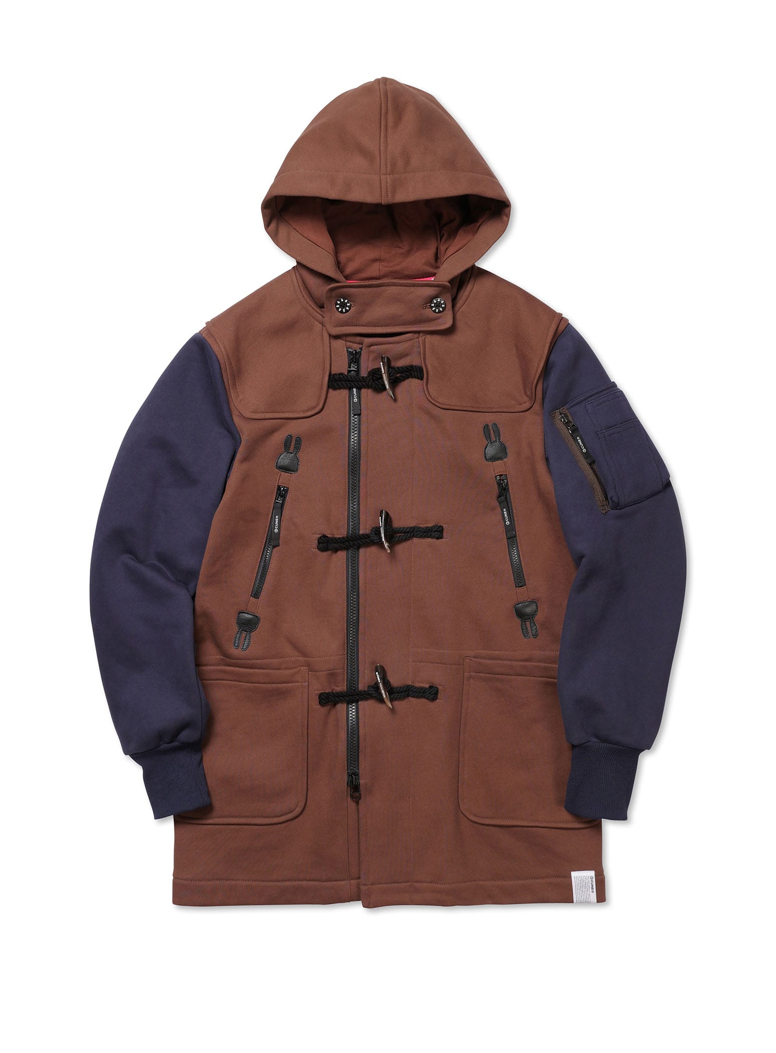 裏毛のハイブリッドダッフルコート｜ウサギがいる｜CUNE ONLINE STORE