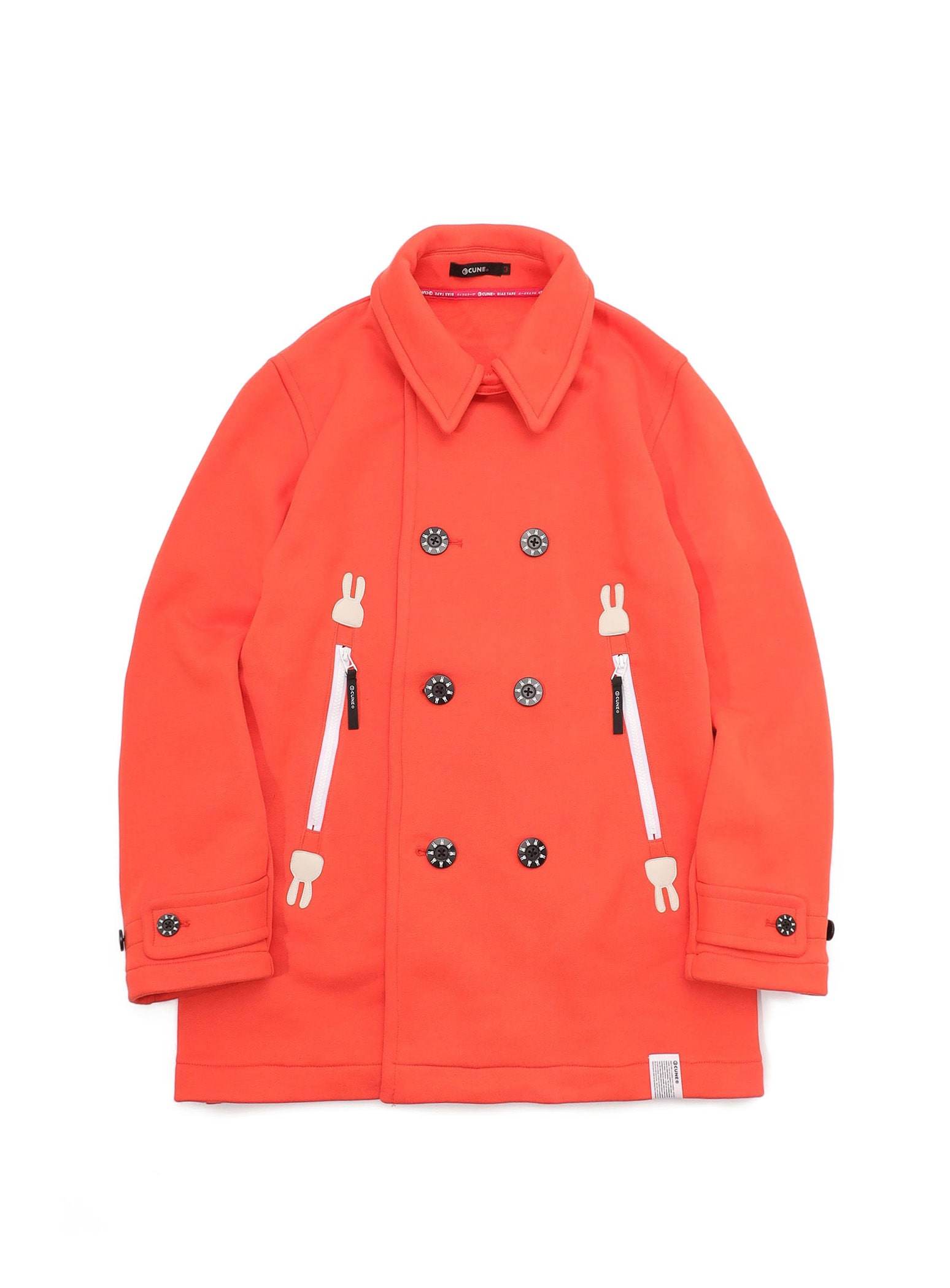 裏毛のPコート｜ウサギがいる｜CUNE ONLINE STORE