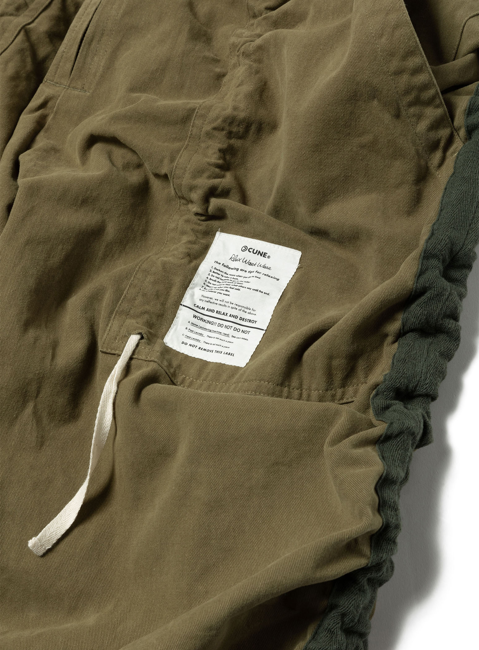 CUNE RELAX WORK WEARミリタリー風オーバーオール｜ウサギがいる｜CUNE