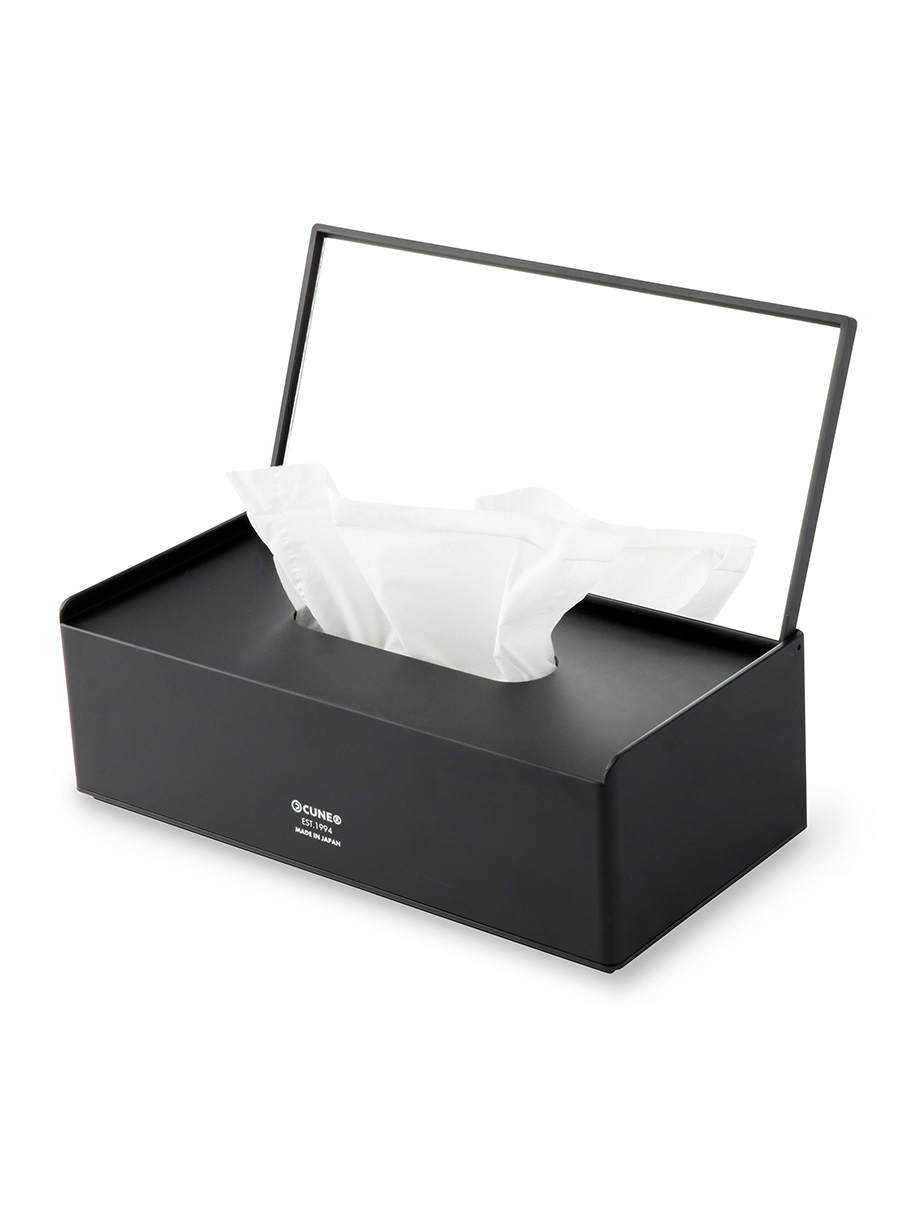 ミラー付きティッシュケース｜ウサギがいる｜CUNE ONLINE STORE