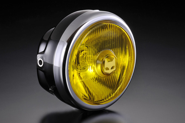 マーシャル】汎用ヘッドライト130mm[イエローレンズ] - Cuby(カビィ