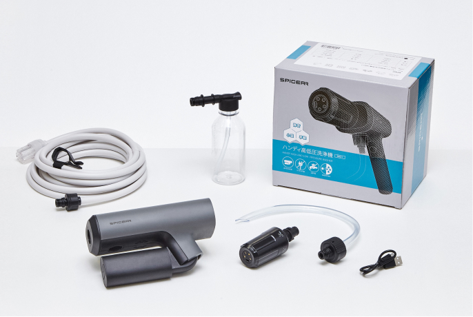 SPICERR(スパイサー)ポケッタブル高圧洗浄機[SWU-201(BK)] SPICERR