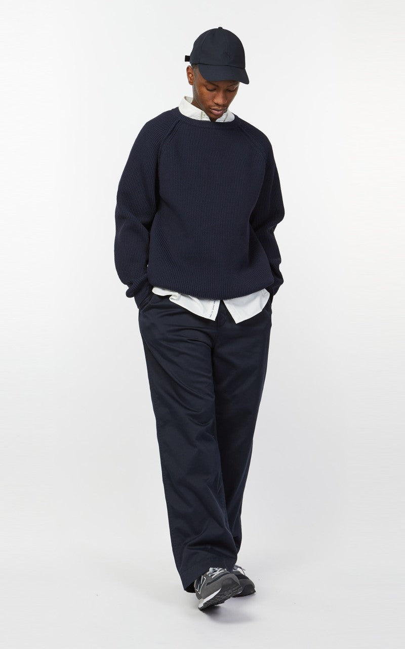 Nanamica Double Pleat Wide Chino Pants Navy