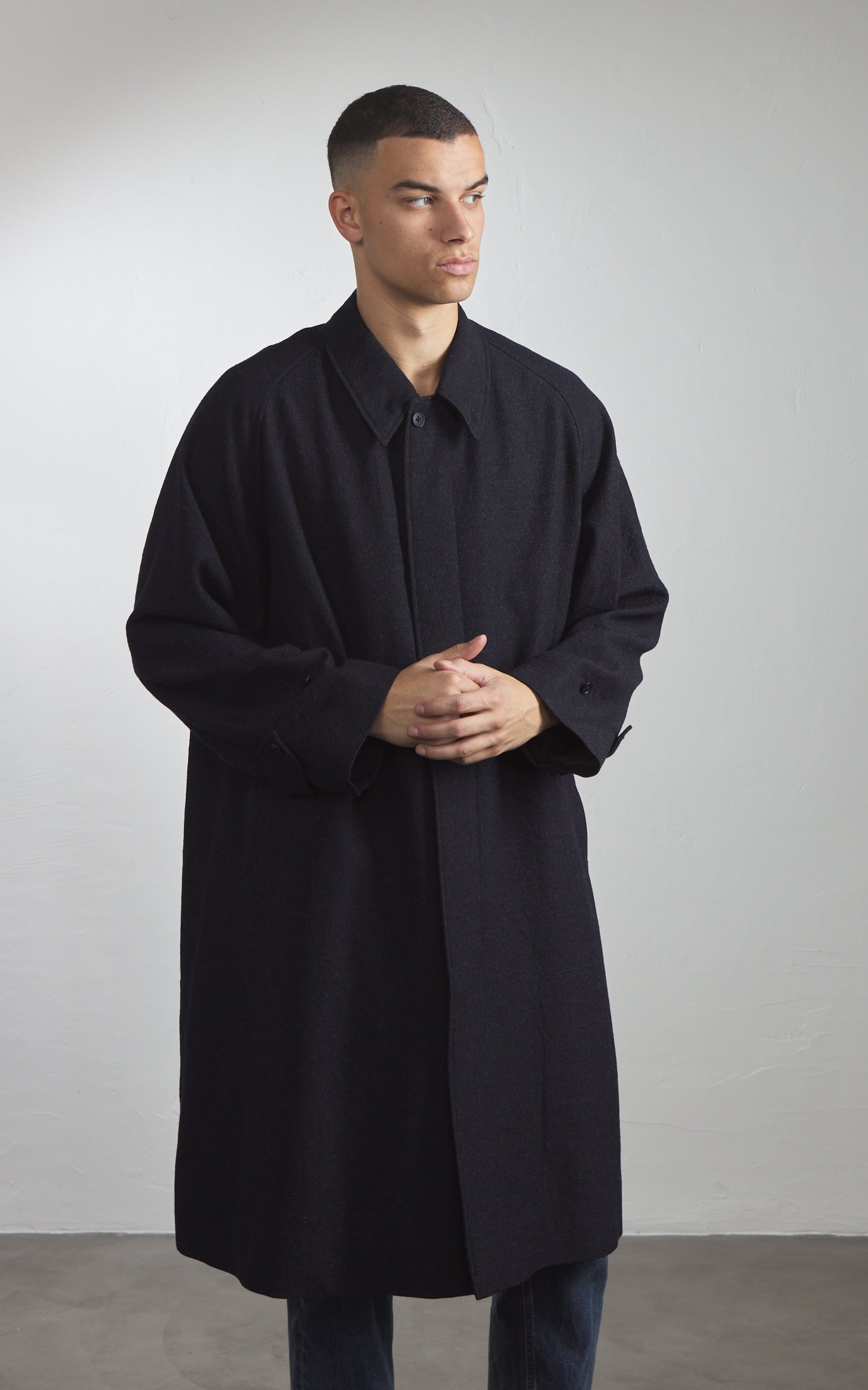 Kaptain Sunshine Walker Coat Wool Navy