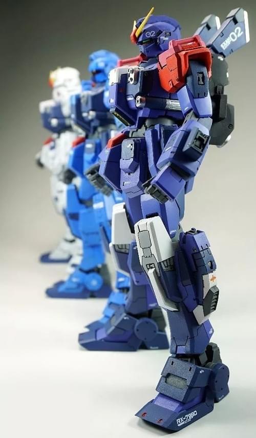 シールドは準備完了] MG 1/100 ブルーディスティニー 2号機 1号機 3