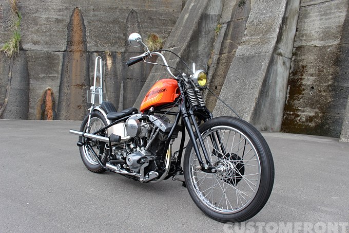 ハーレー ショベルヘッド FLH 1980のチョッパーカスタム・モトリ