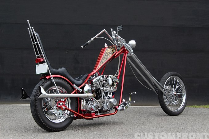 ハーレー ロングフォークチョッパーのフェニックスショベル