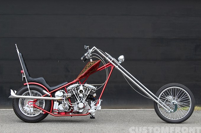 ハーレー ロングフォークチョッパーのフェニックスショベル