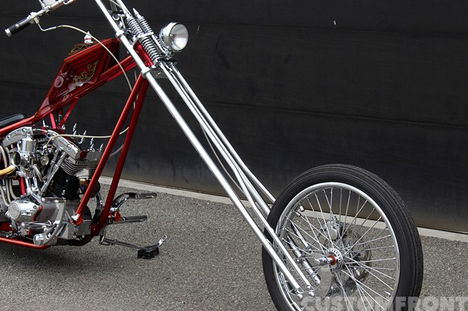 ハーレー ロングフォークチョッパーのフェニックスショベル