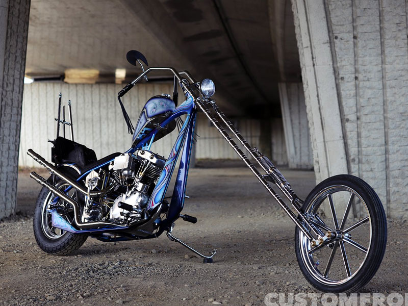 ハーレー ロングフォークチョッパーのショベル 1969年・ルシファー