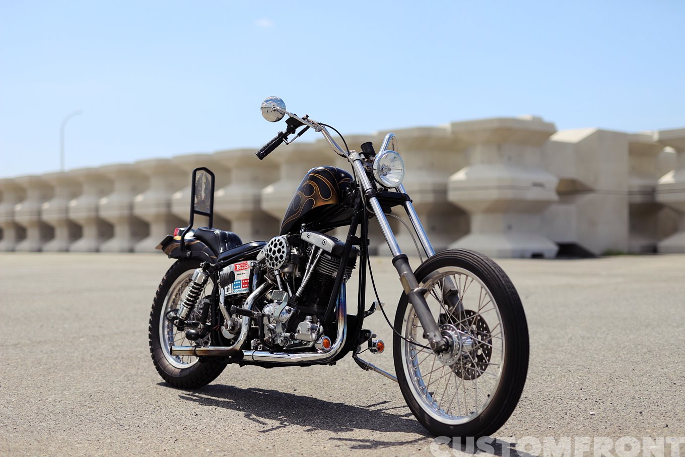 ハーレー ショベルヘッドのオールドスクールフリスコチョッパー 1976年