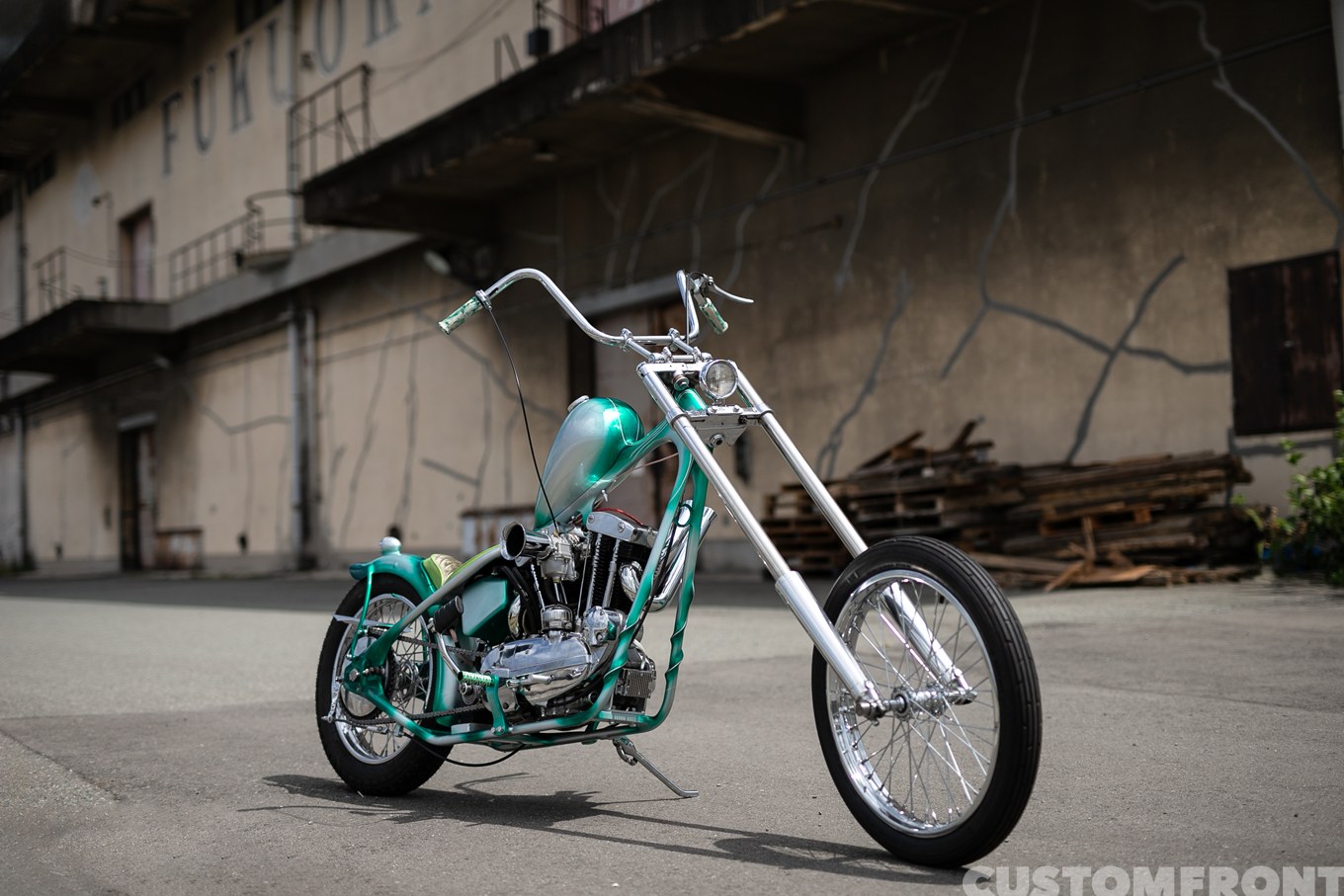 CYCLESICKのハーレーのアイアンスポーツXLHのロングフォークチョッパー