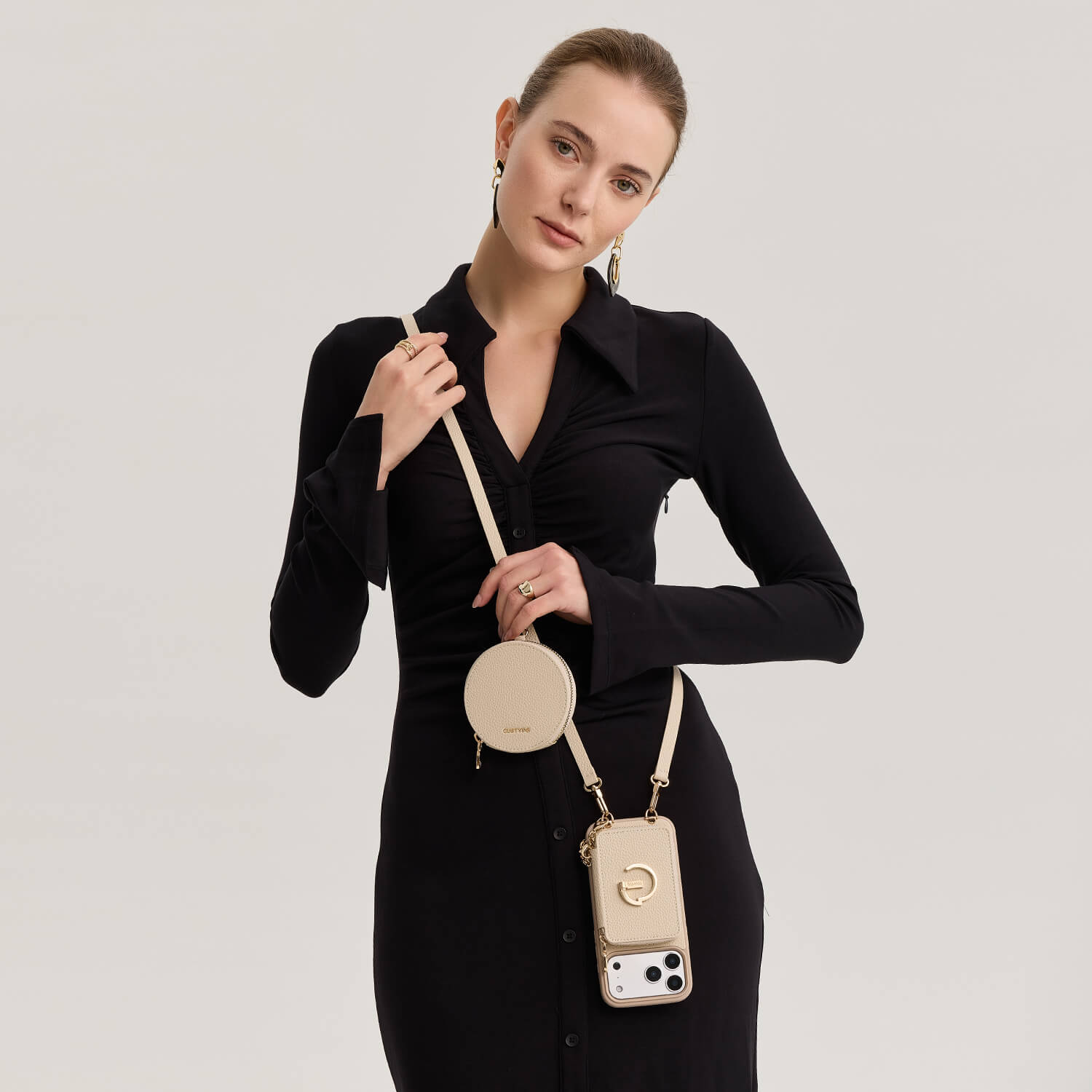 iPhoneとSamsung用Custypeクロスボディ電話ケース