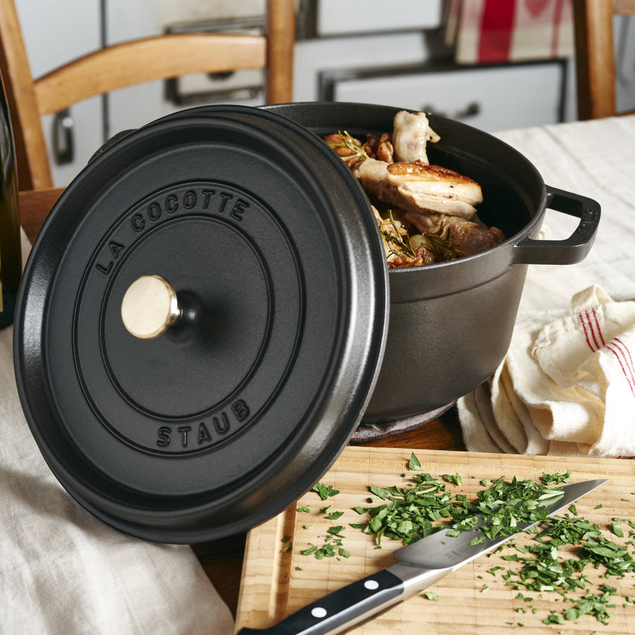Staub Dutch Oven - 9-qt Cast Iron Cocotte - Matte Black – Cutlery