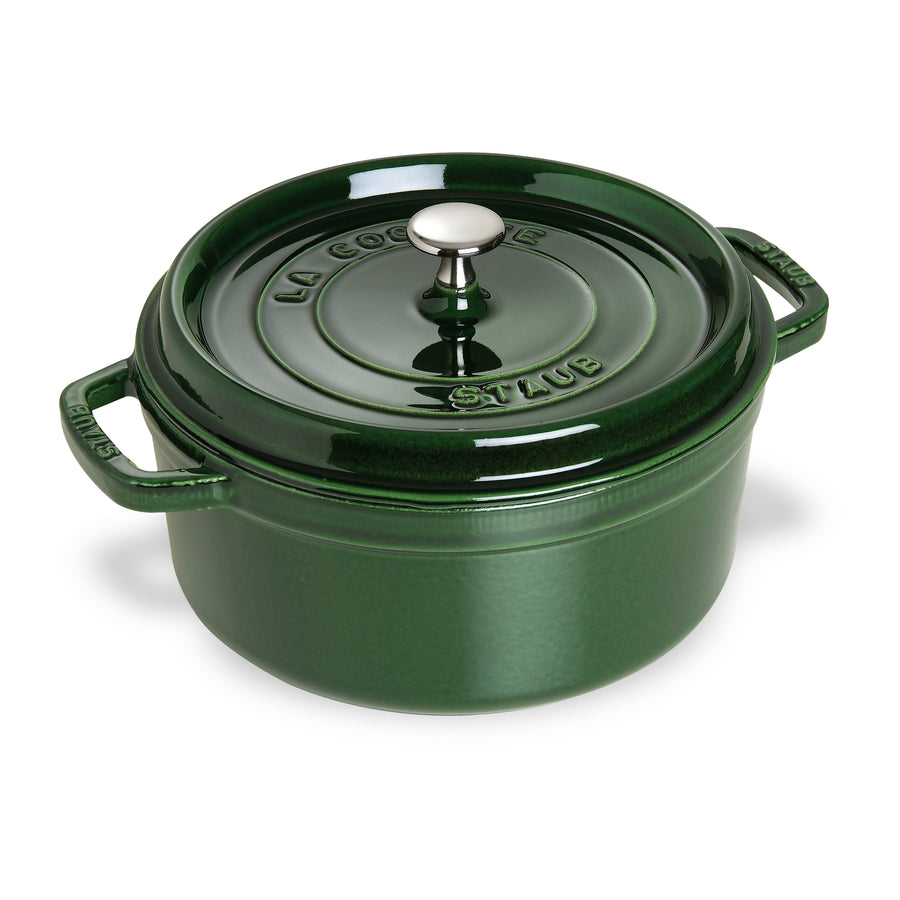 Staub Dutch Oven - 7-qt Cast Iron Cocotte - Basil – Cutlery and More