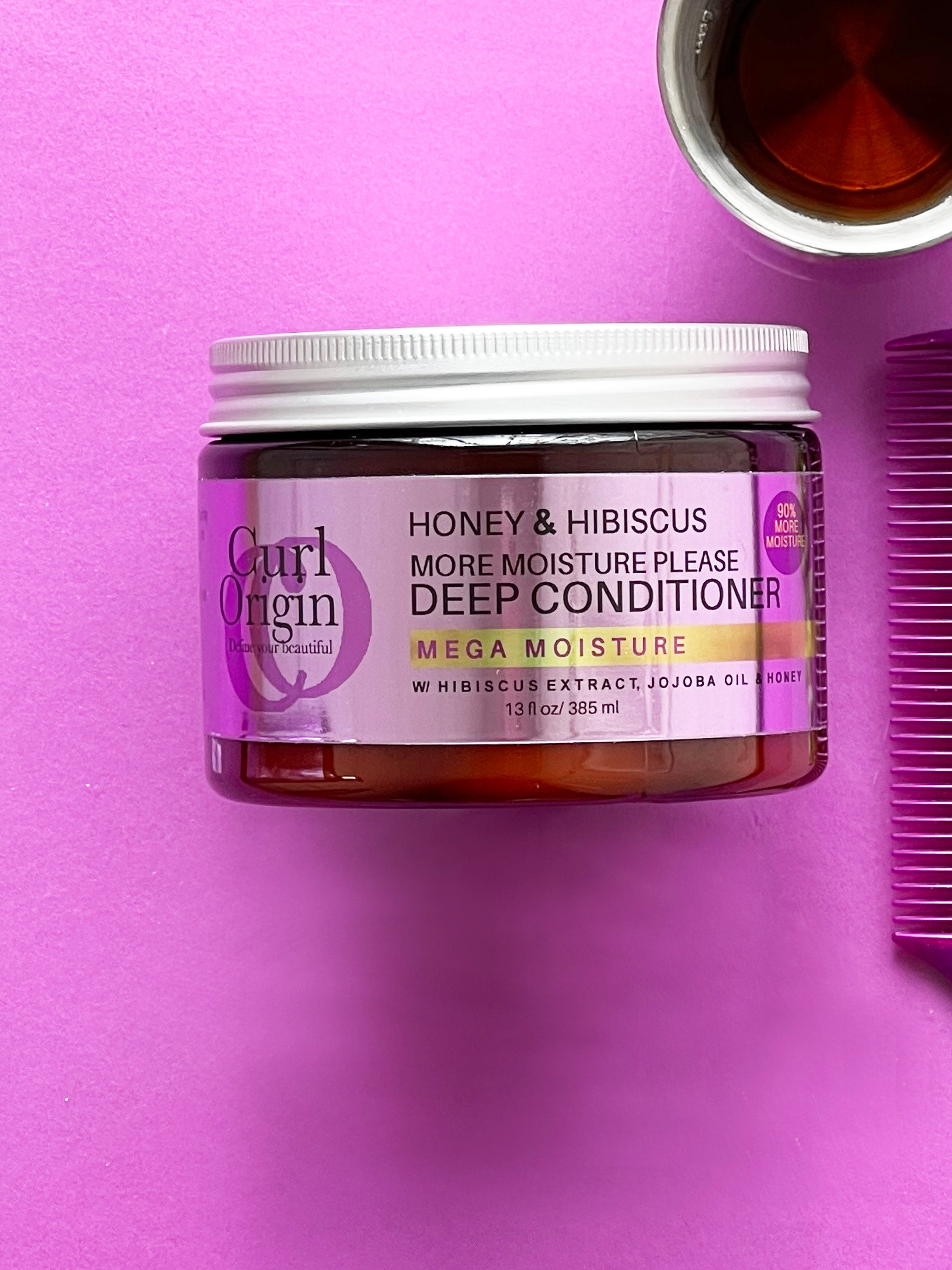 honey & hibiscus more moisture please deep conditioner – Curl Origin