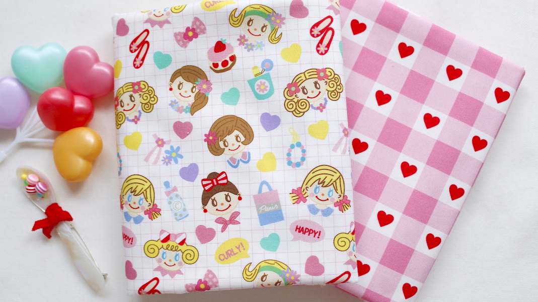 オリジナルファブリック☆Curly Girls(Face) x Love Fashion