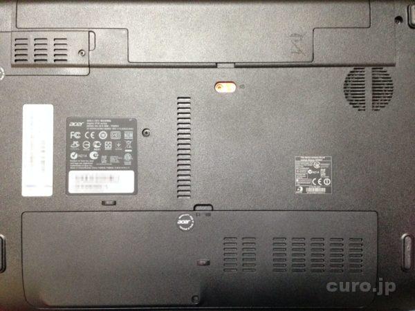 acer aspire5750 ノートパソコンをHDDからSSDに換装！ノートパソコンが