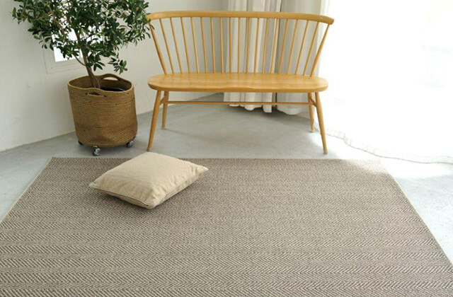 ウールラグ ウールスコット ヘリンボン 防ダニ 防炎 消臭 250×300cm