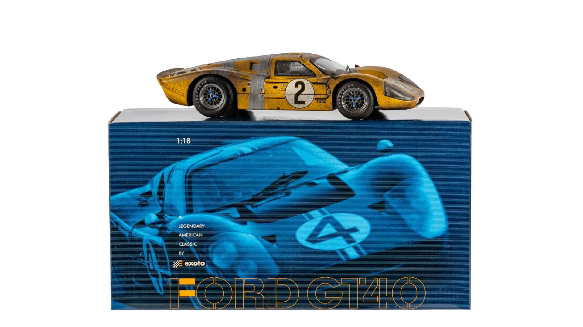 1967 Exoto Ford GT-40, Mark IV #2 Finish Line Scale Model Auction