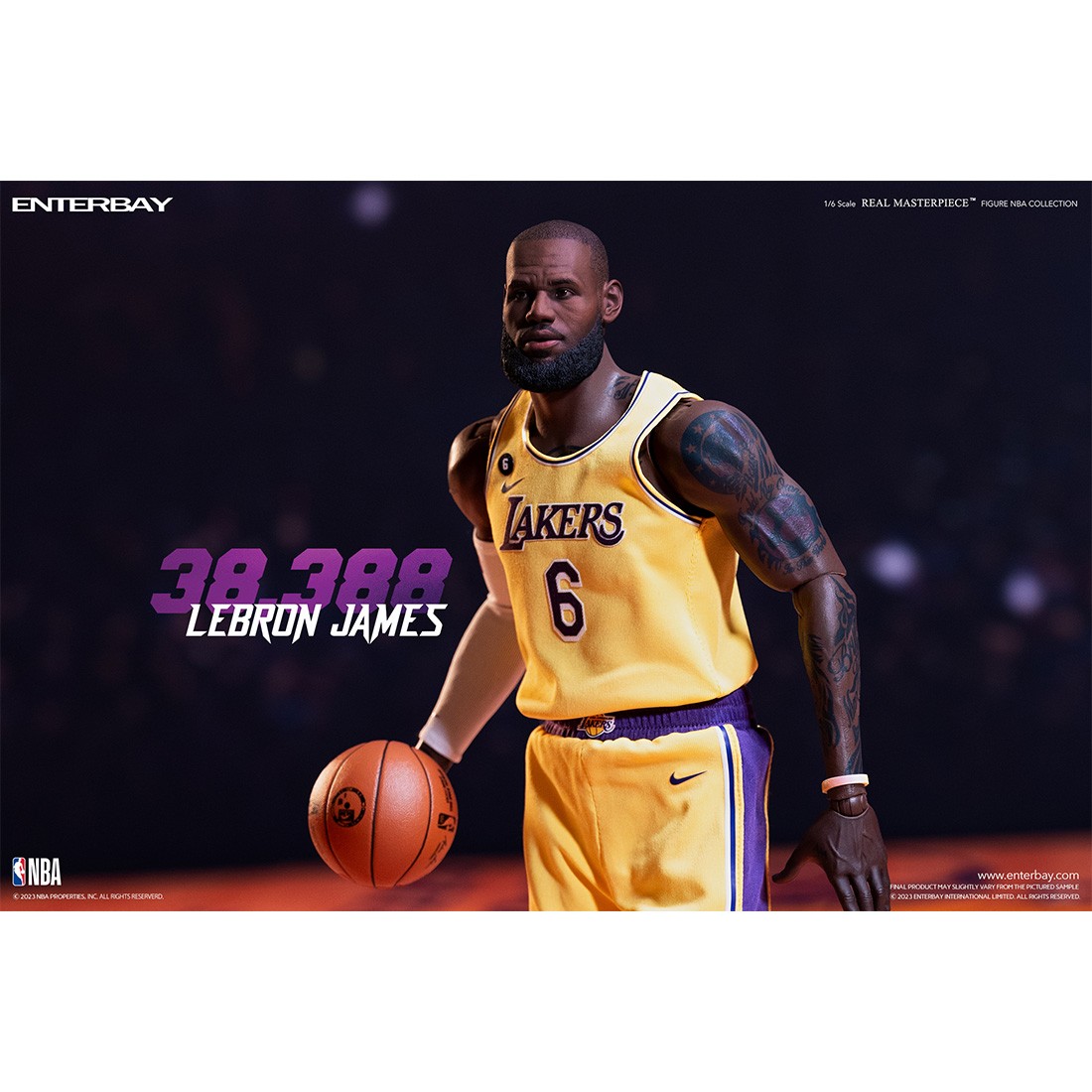nba x enterbay los angeles lakers lebron james real masterpiece 16