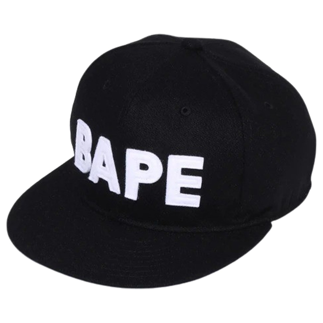 A Bathing Ape Bape Patch Snap Back Cap black