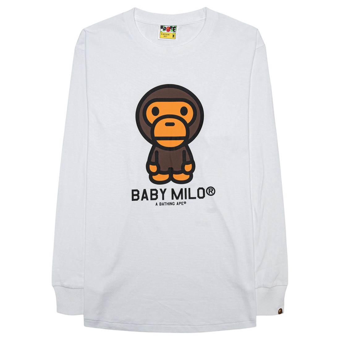 A Bathing Ape Men Baby Milo Long Sleeve Tee white