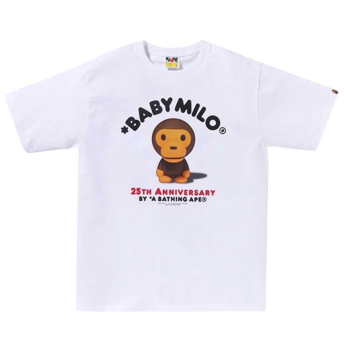 A Bathing Ape Men Baby Milo 25th Anniversary Photo Tee white