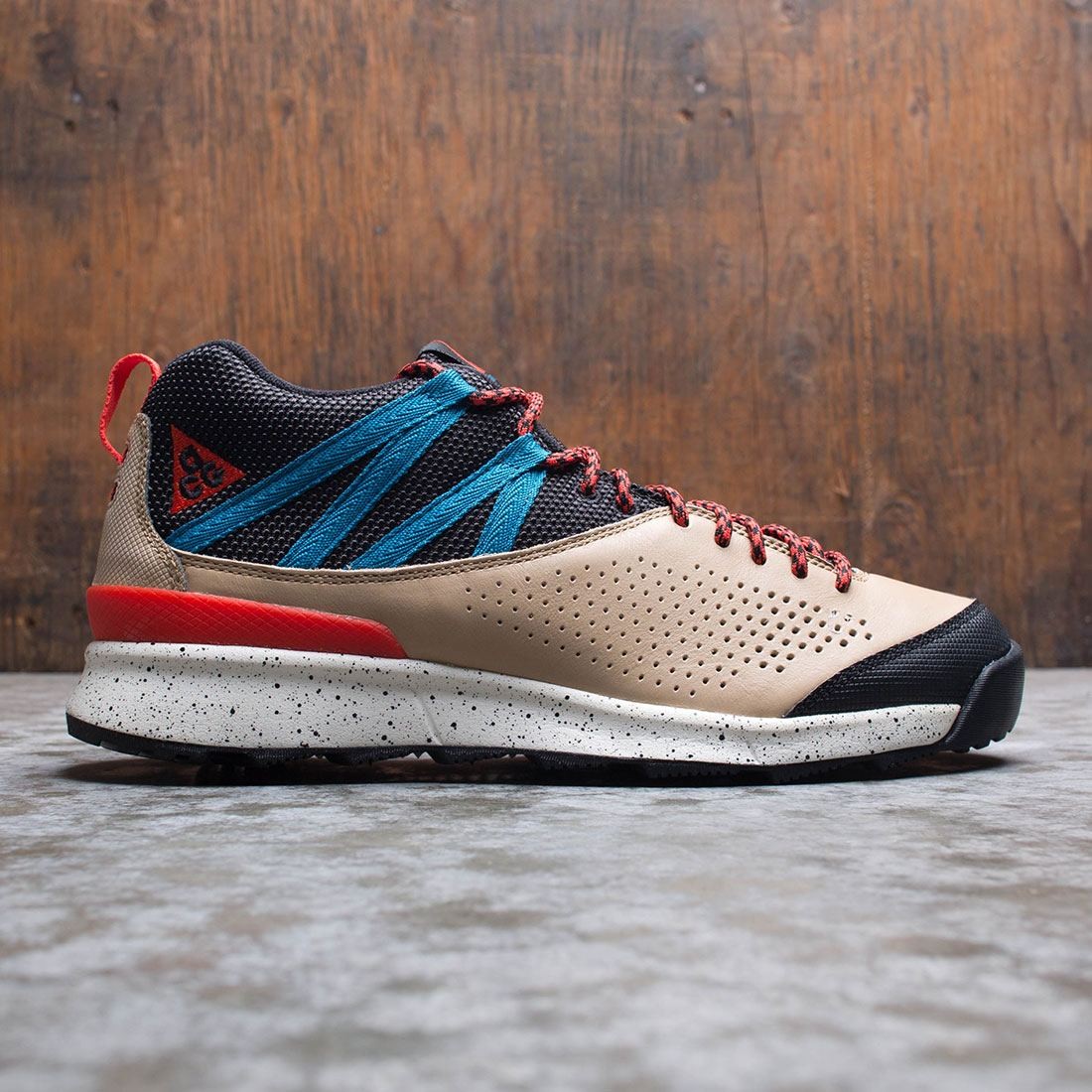 nike men acg okwahn ii brown desert habanero red green abyss