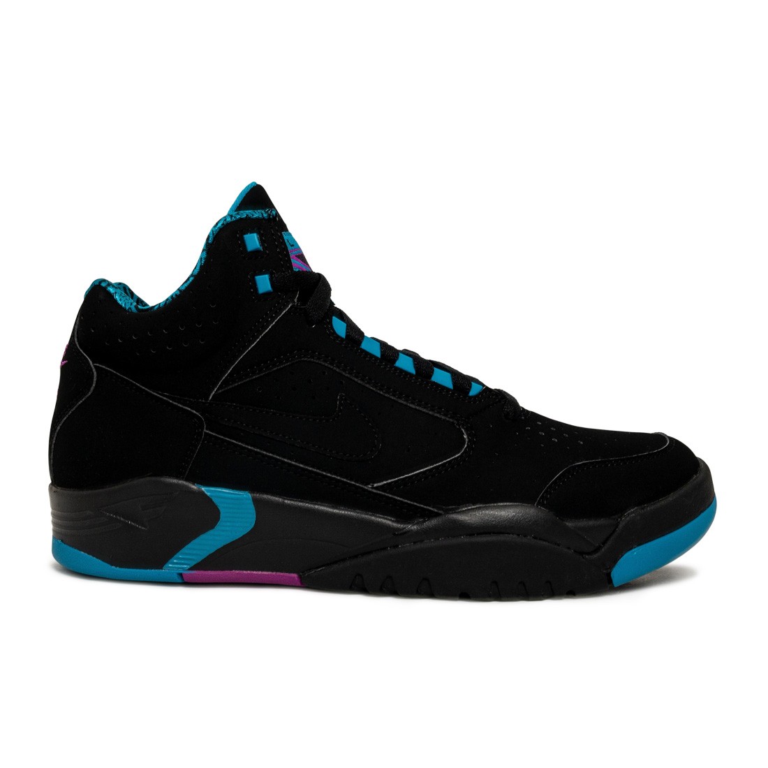 nike men air flight lite mid black black cyber teal red plum