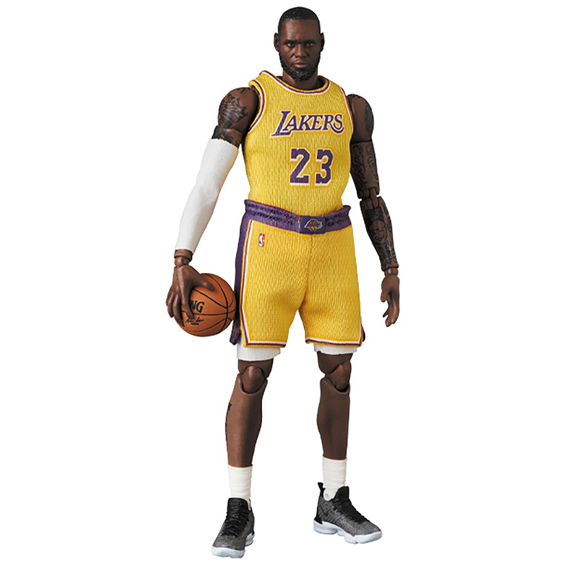 Medicom MAFEX NBA Los Angeles Lakers LeBron James Figure yellow