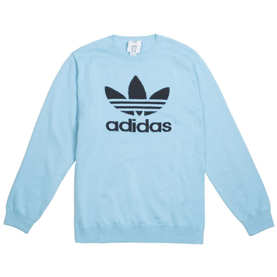 Adidas x Have A Good Time Men Summer Knit Sweater blue clear blue