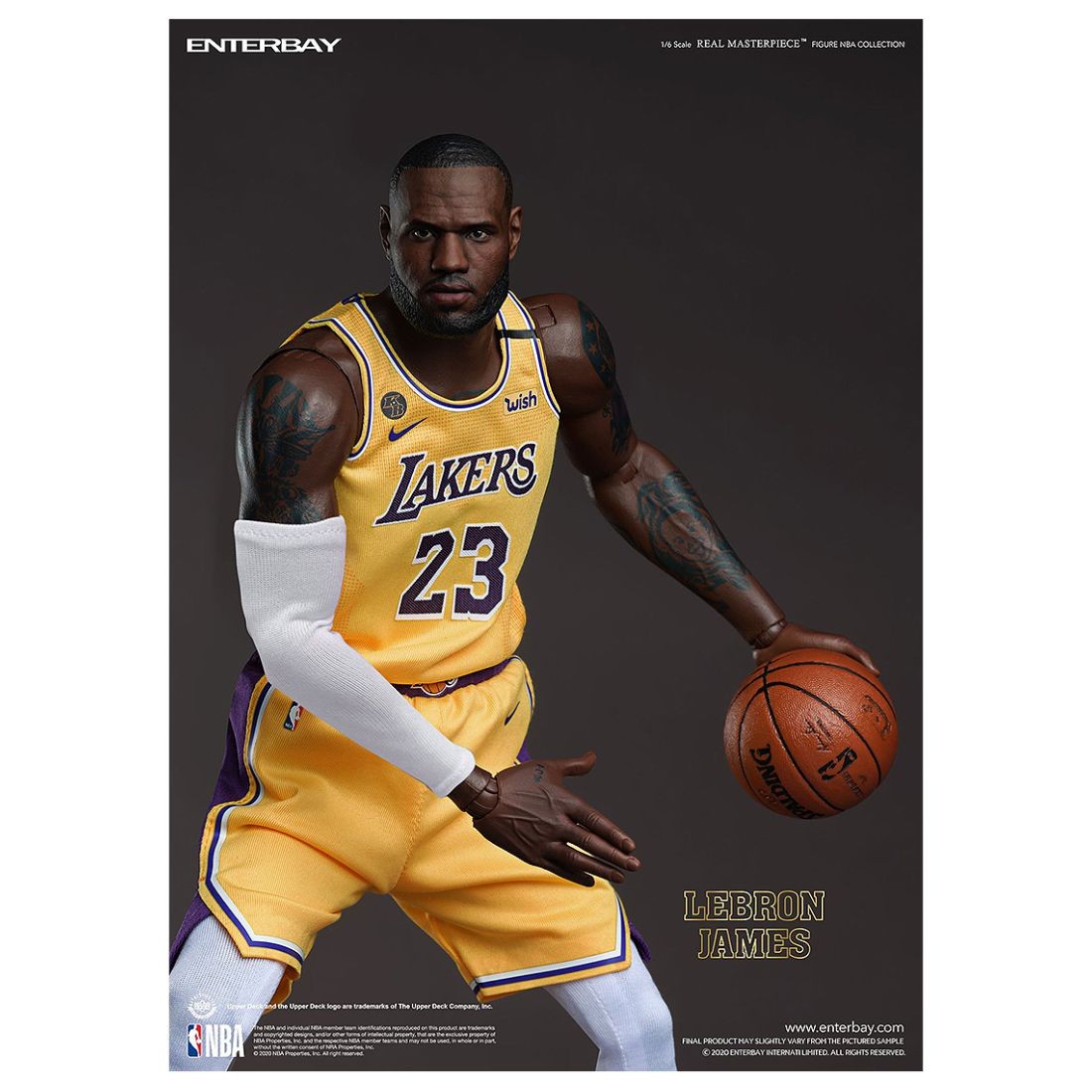 NBA x Enterbay LA Lakers LeBron James Real Masterpiece 1/6 Scale
