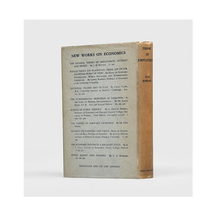 Essays in the Theory of Employment.,ROBINSON, Joan.,1937