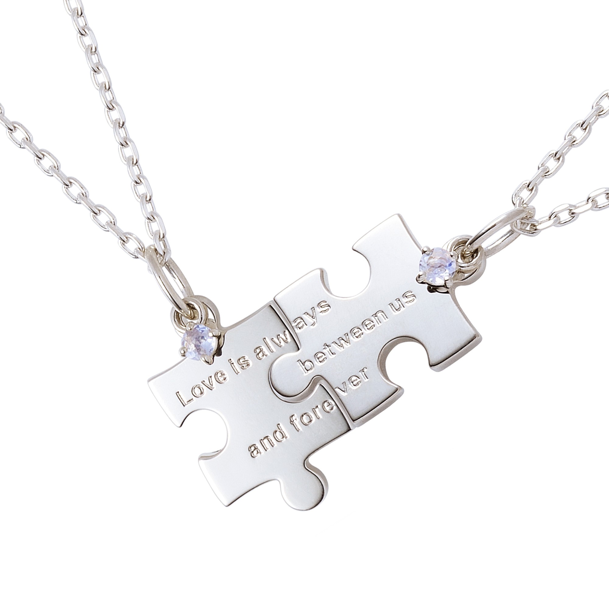 シルバー ペア ネックレス SPD1846RBM-1847RBM｜THE KISS（ザ・キッス