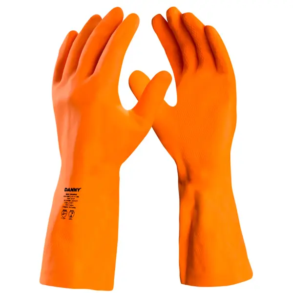 Luva Max Orange Danny DA-208D Latex Reforçado