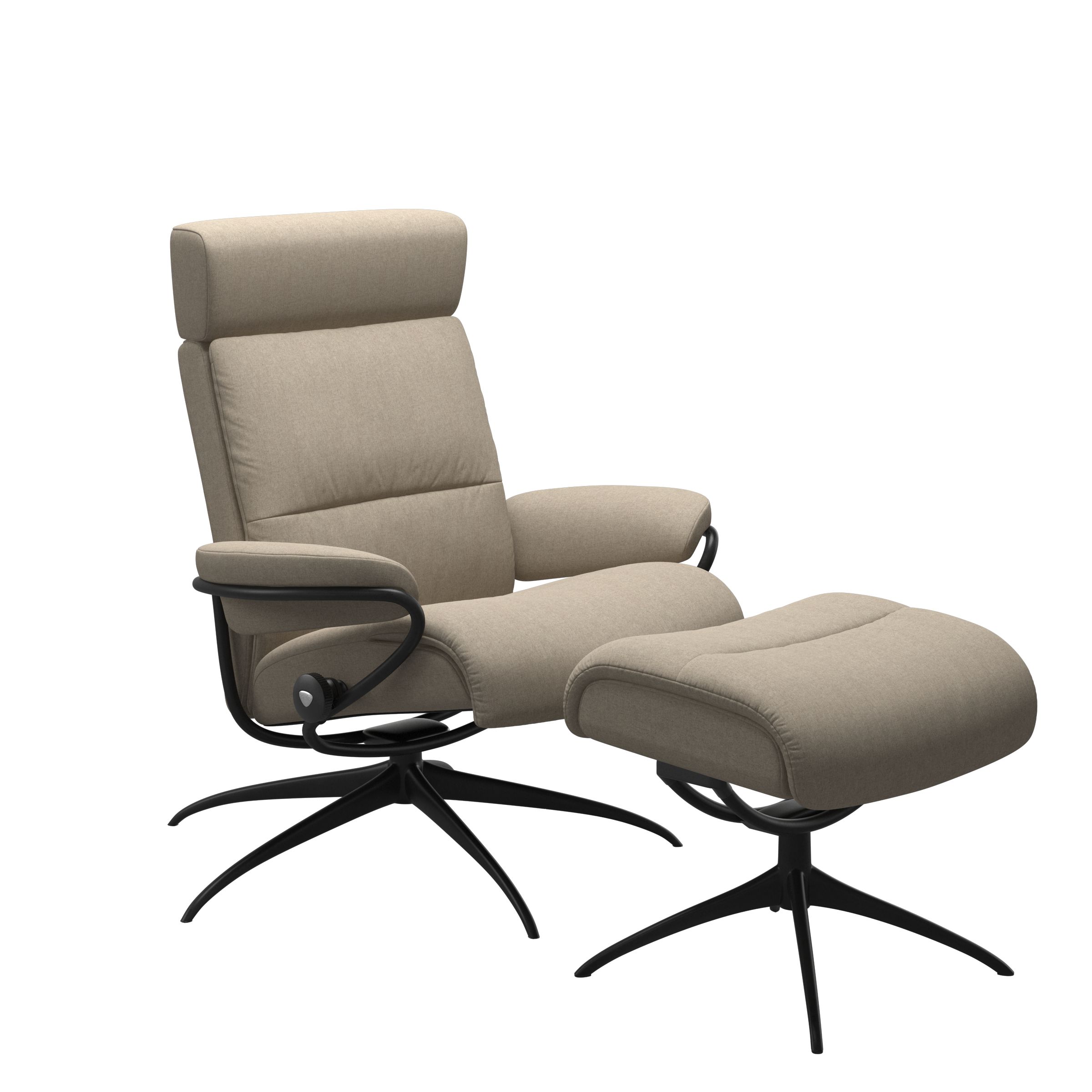 Stressless® Tokyo スター ローバックヘッドレスト付 オットマン付