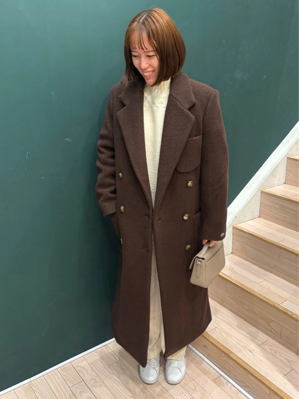 ダブルブレストバージンウールロングコート BF8413 - ラコステ