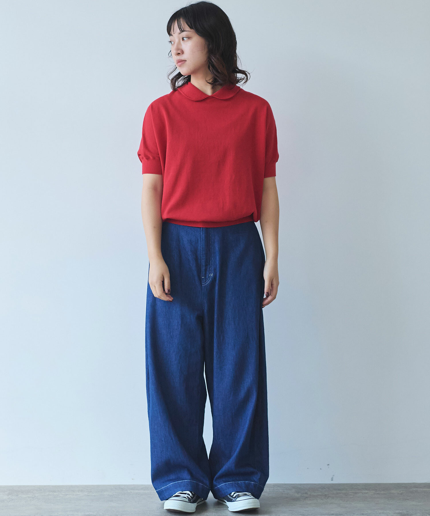 AMBIDEX Store 〇 7.7oz デニム ポワンパンツ(F アオ): bulle de savon