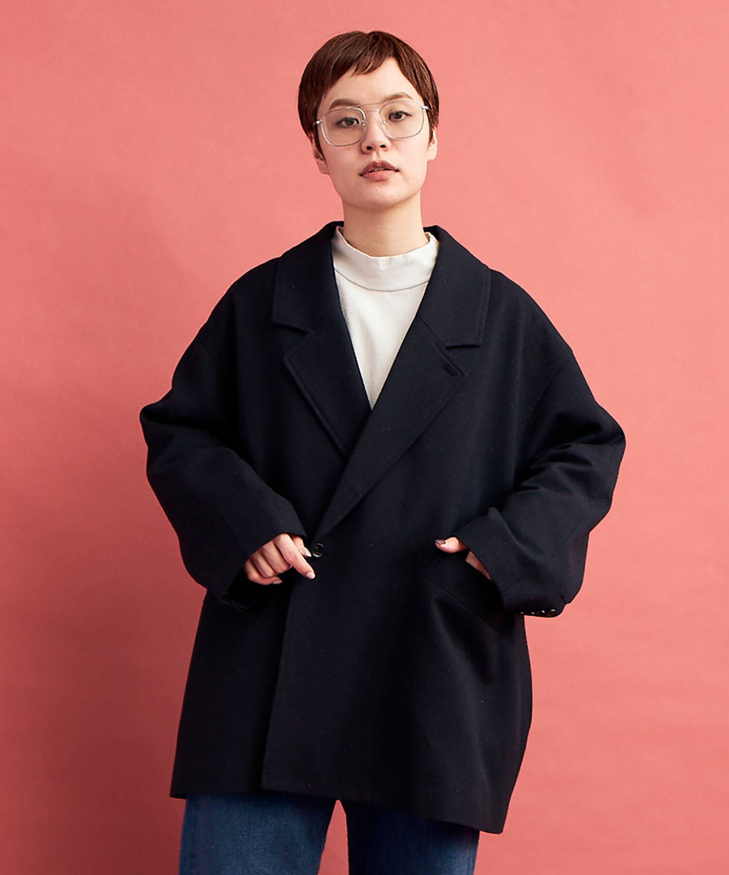 AMBIDEX Store ○POP TWEED PAPA W-ジャケット(F NAVY): buoybuoy