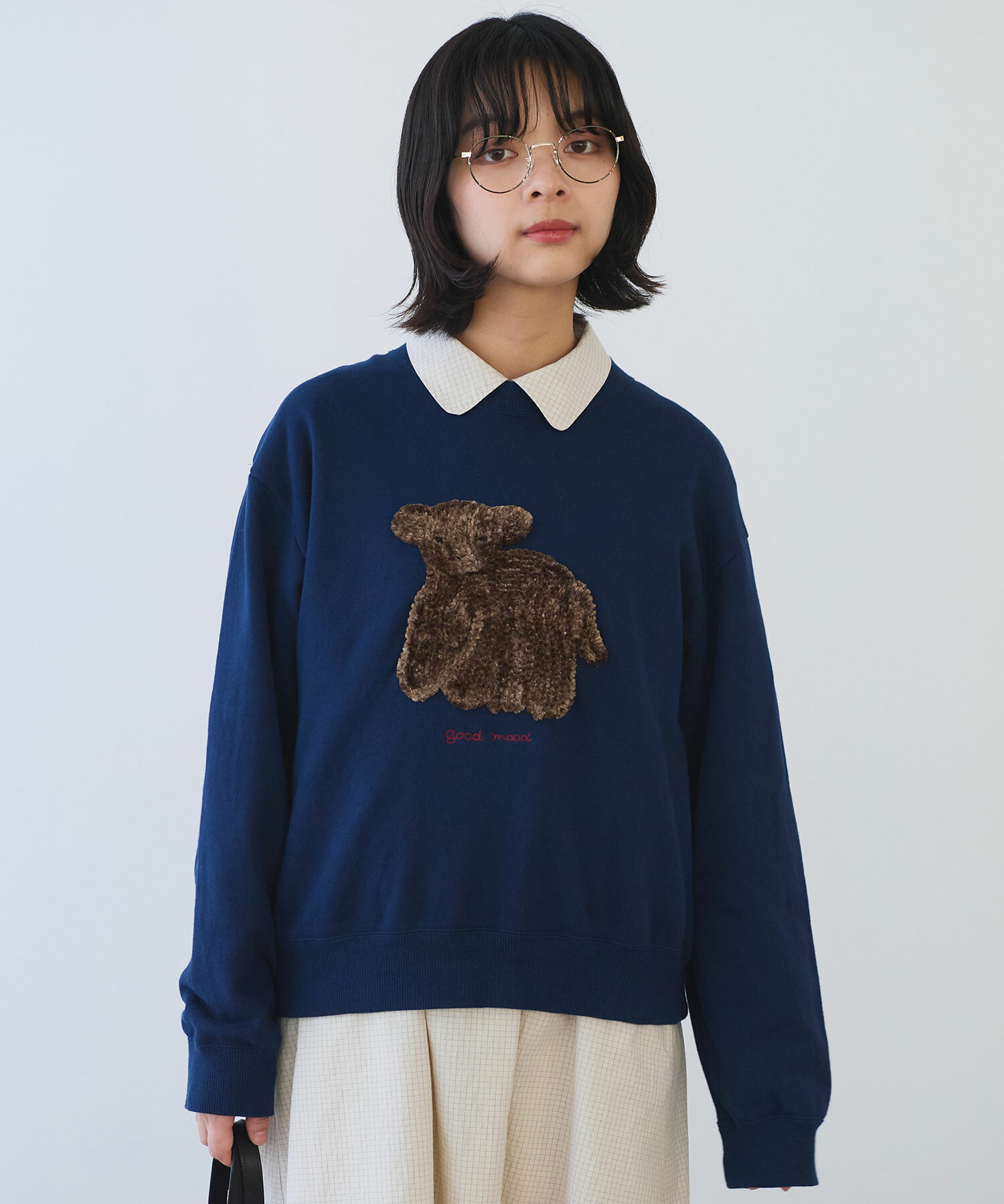 AMBIDEX Store ○ 30 / 10 コーマ裏毛 子ひつじ刺繍 スウェット(F