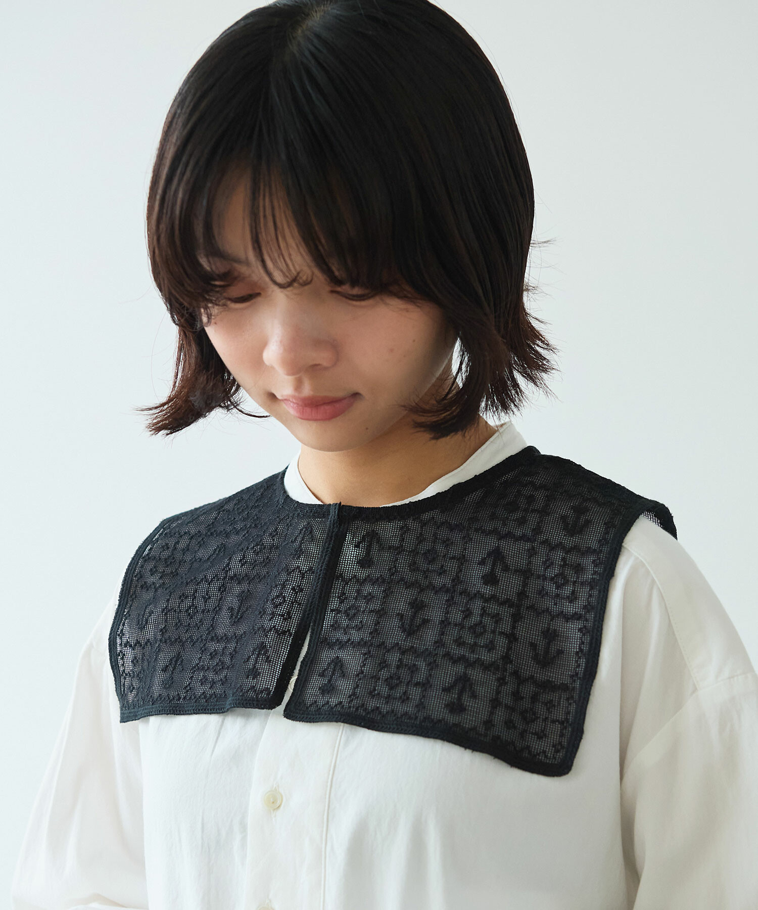 AMBIDEX Store △〇 クロスステッチ レース つけ襟(F クロ): bulle de