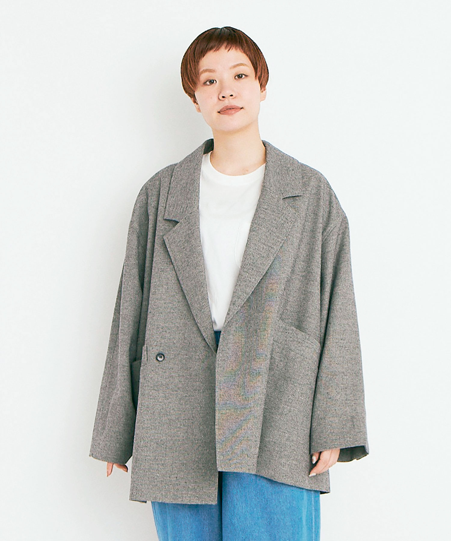 AMBIDEX Store ○POP TWEED PAPA W-ジャケット(F NAVY): buoybuoy