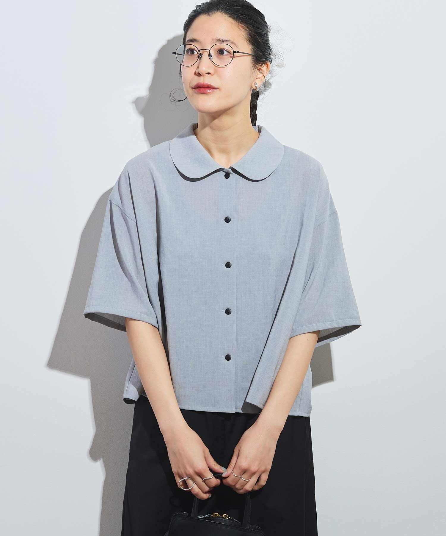 AMBIDEX Store ○〇round collar shirt (F シロ): l'atelier du savon