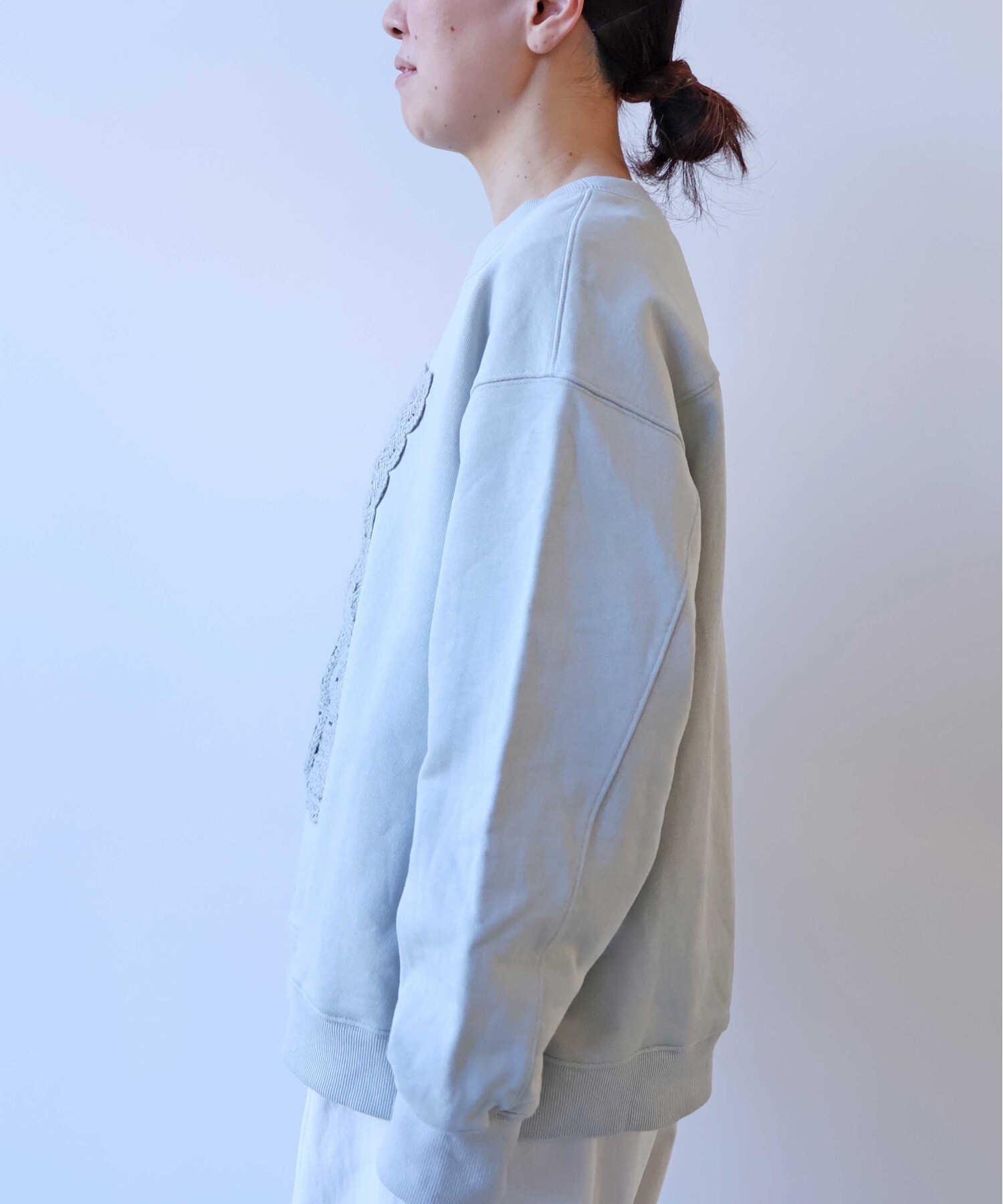 AMBIDEX Store △コットン裏毛レースプルオーバー(F シロ): yuni