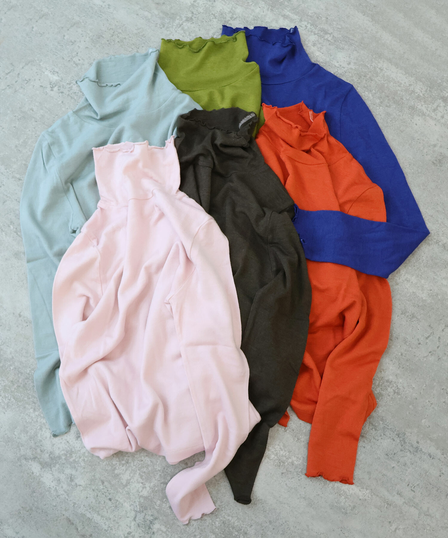 AMBIDEX Store △ウール / シルク 製品染め タートルプルオーバー(F