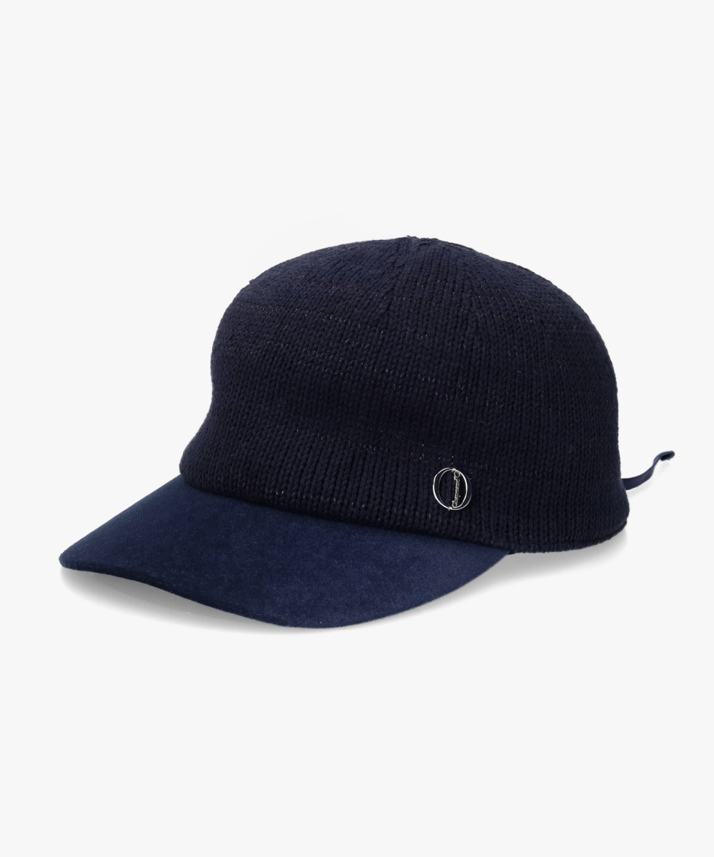 Chapeau d' O TM Knit x Velour Cap | 57.5cm(75) NAVY (71) | Chapeau