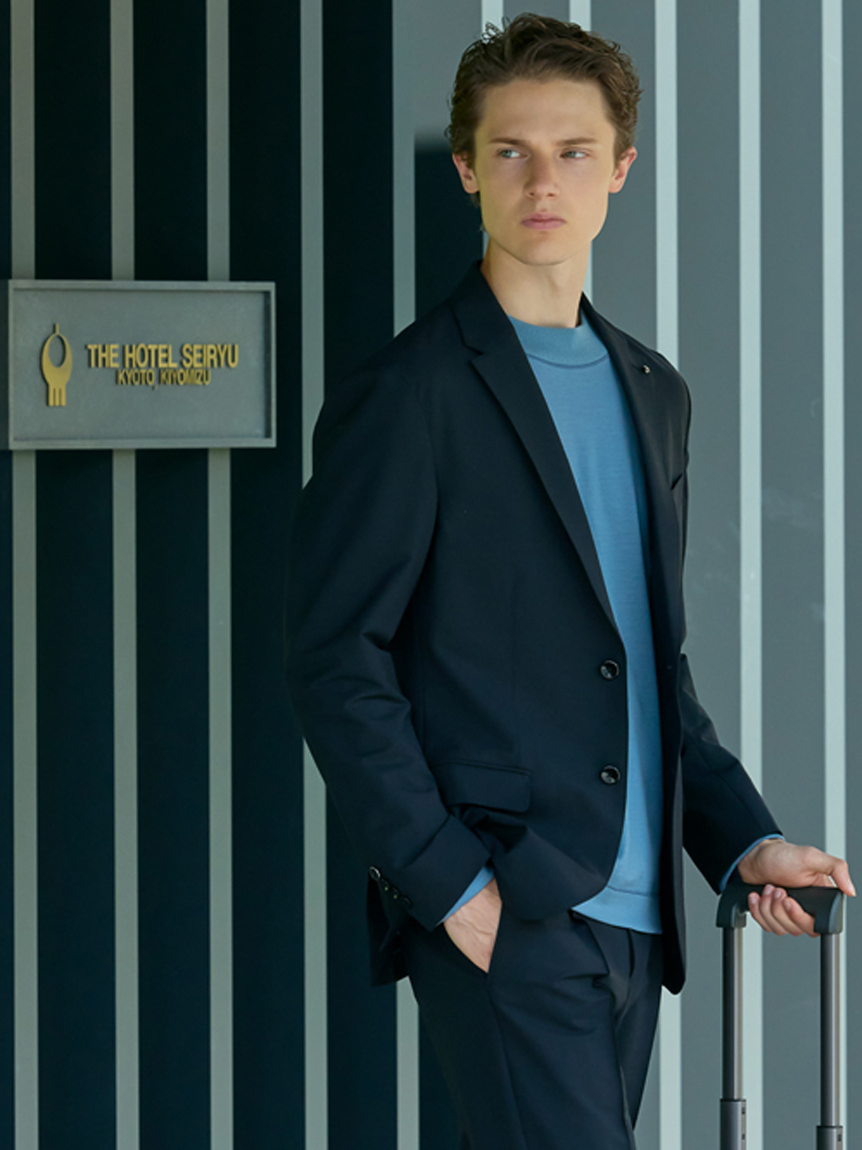 ストレッチフラノセットアップジャケット(ジャケット)｜アウター