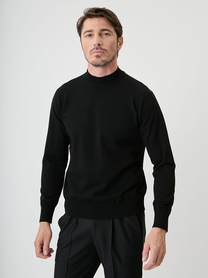 A PACK】WASHABLE PACK KNIT(2枚組) モックネック(ニット)｜トップス