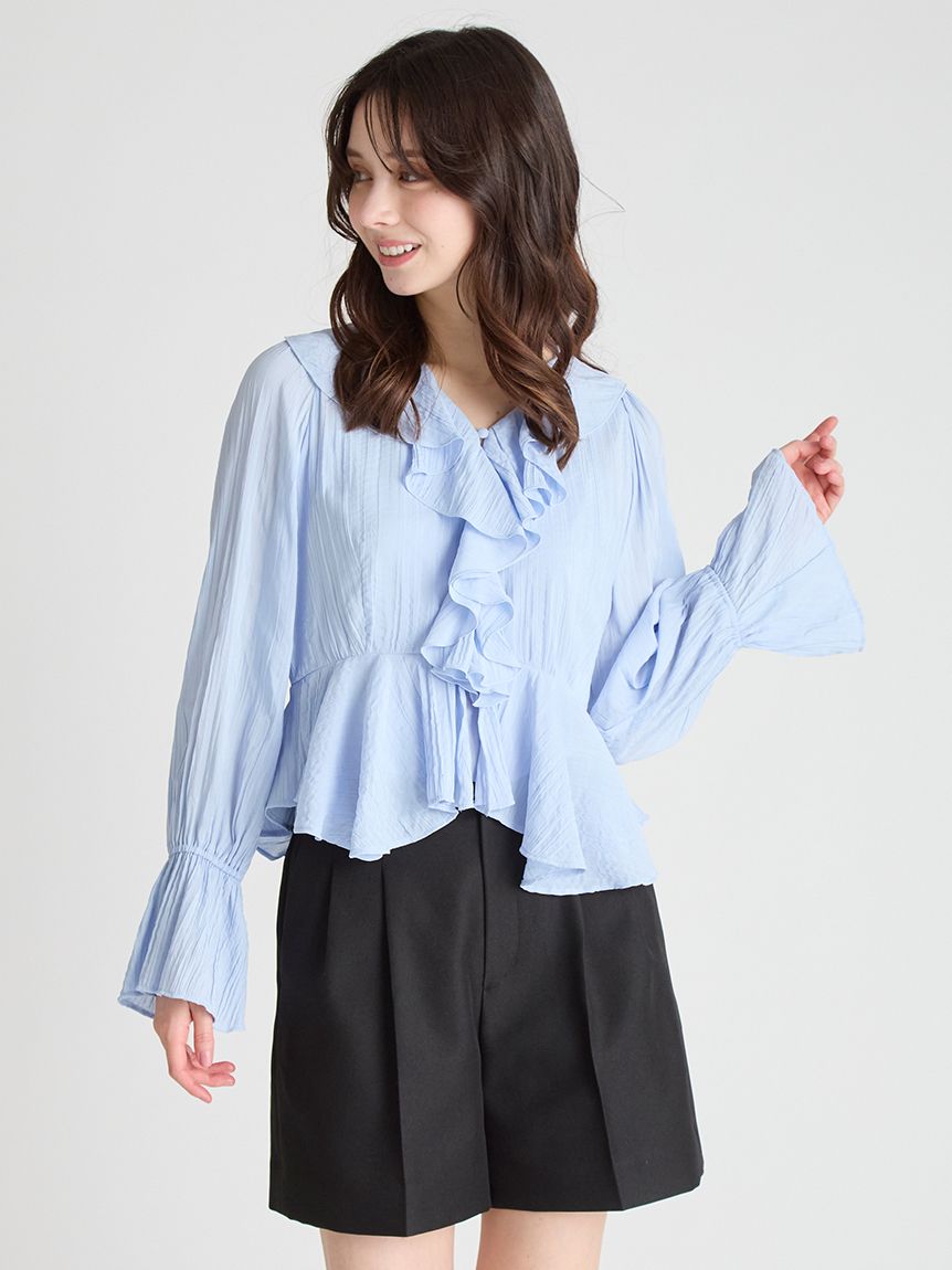 フリルペプラムブラウス(ブラウス・シャツ)｜TOPS（トップス
